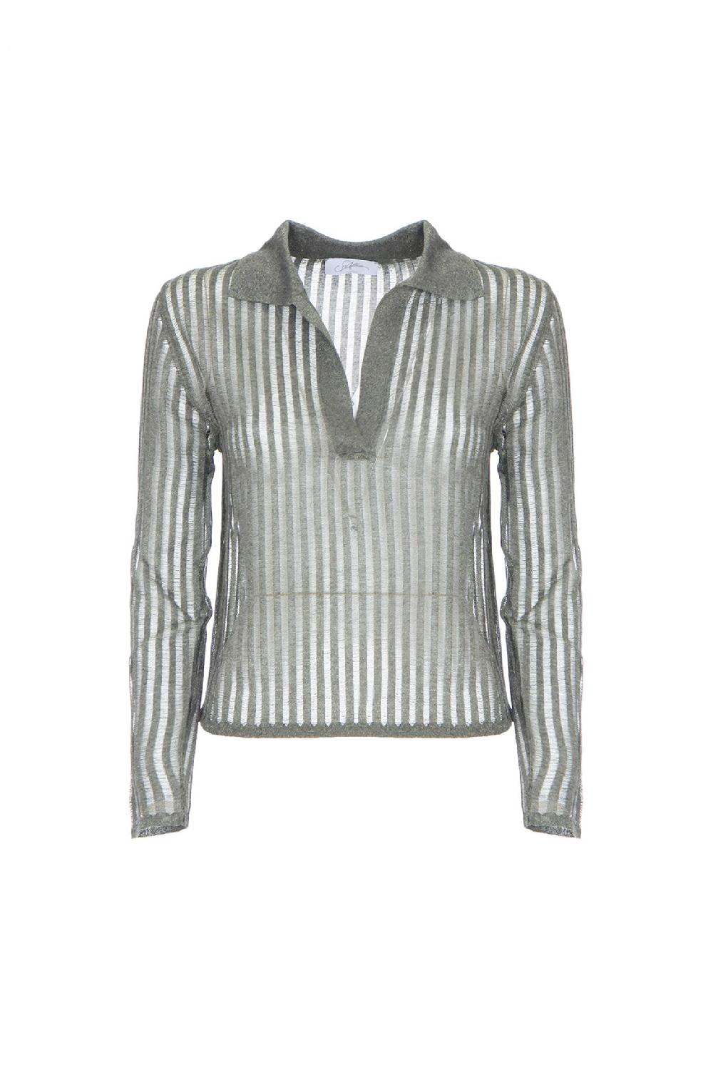 Soallure MAGLIA POLO MANICHE LUNGHE RIGHE