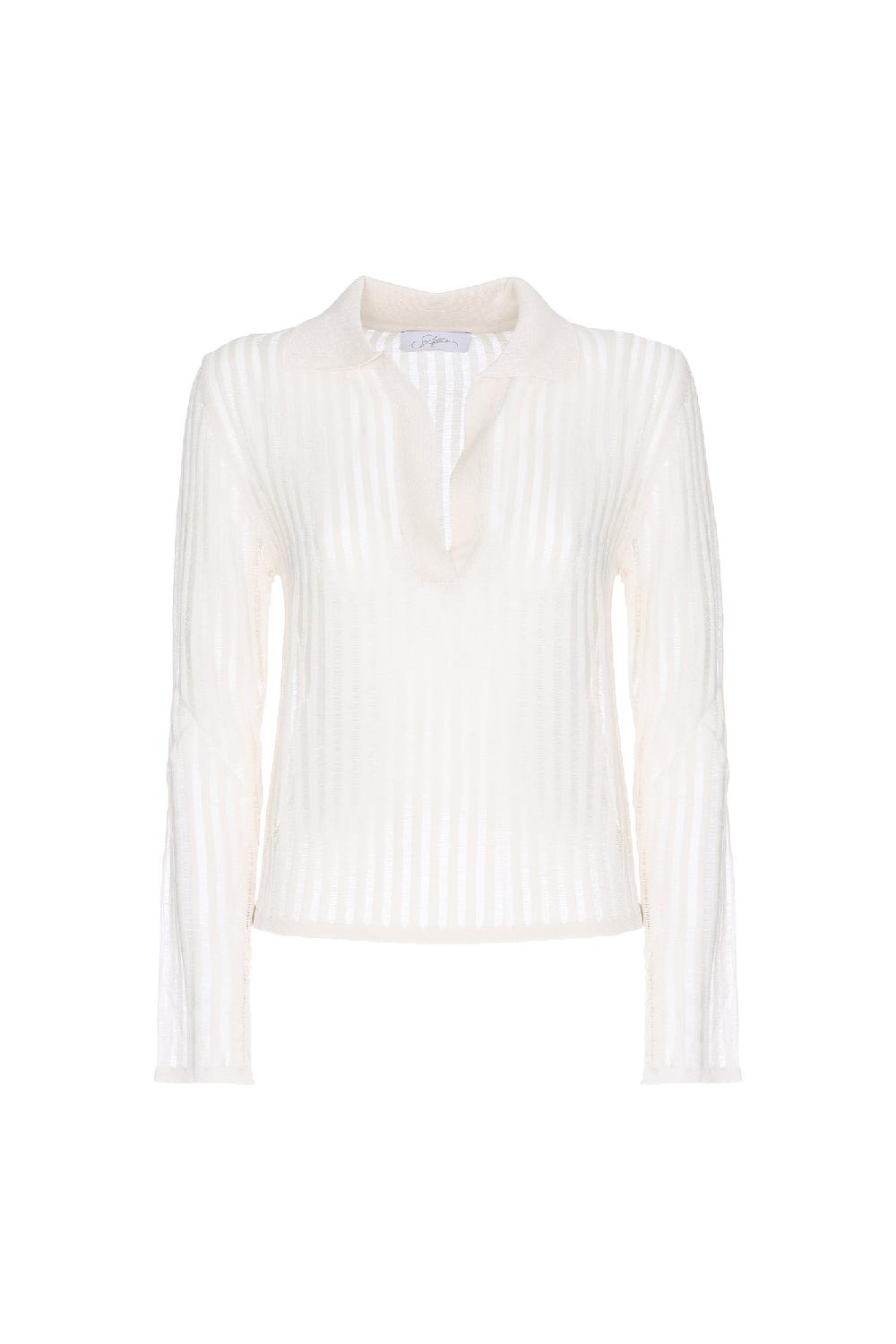 Soallure MAGLIA POLO MANICHE LUNGHE RIGHE