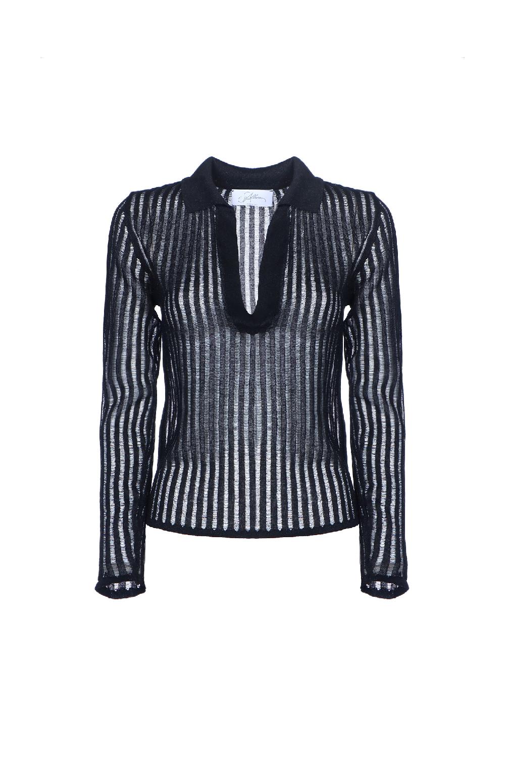 Soallure MAGLIA POLO MANICHE LUNGHE RIGHE