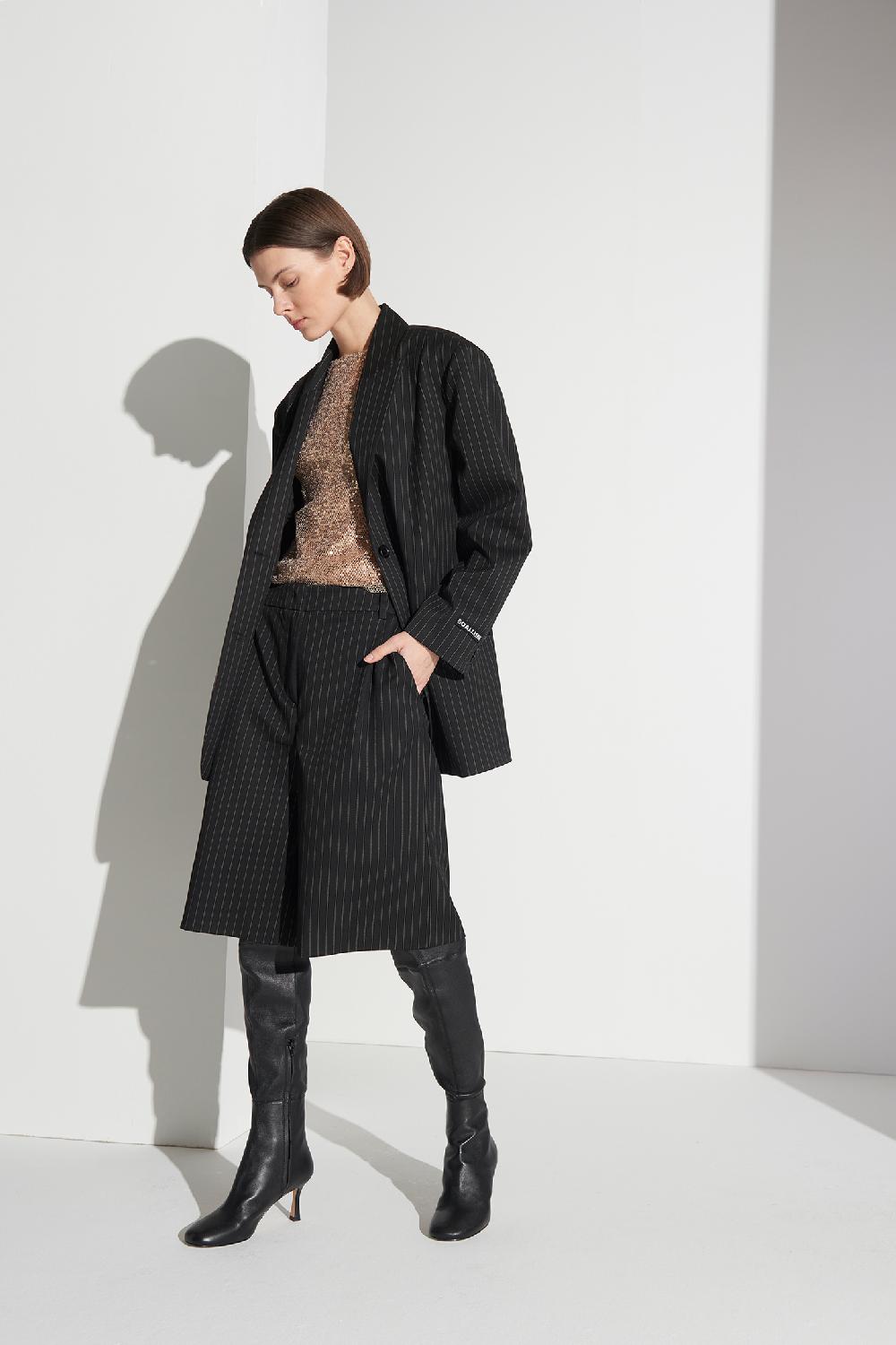 Soallure MAGLIA SCOLLO BARCA PAILLETTES