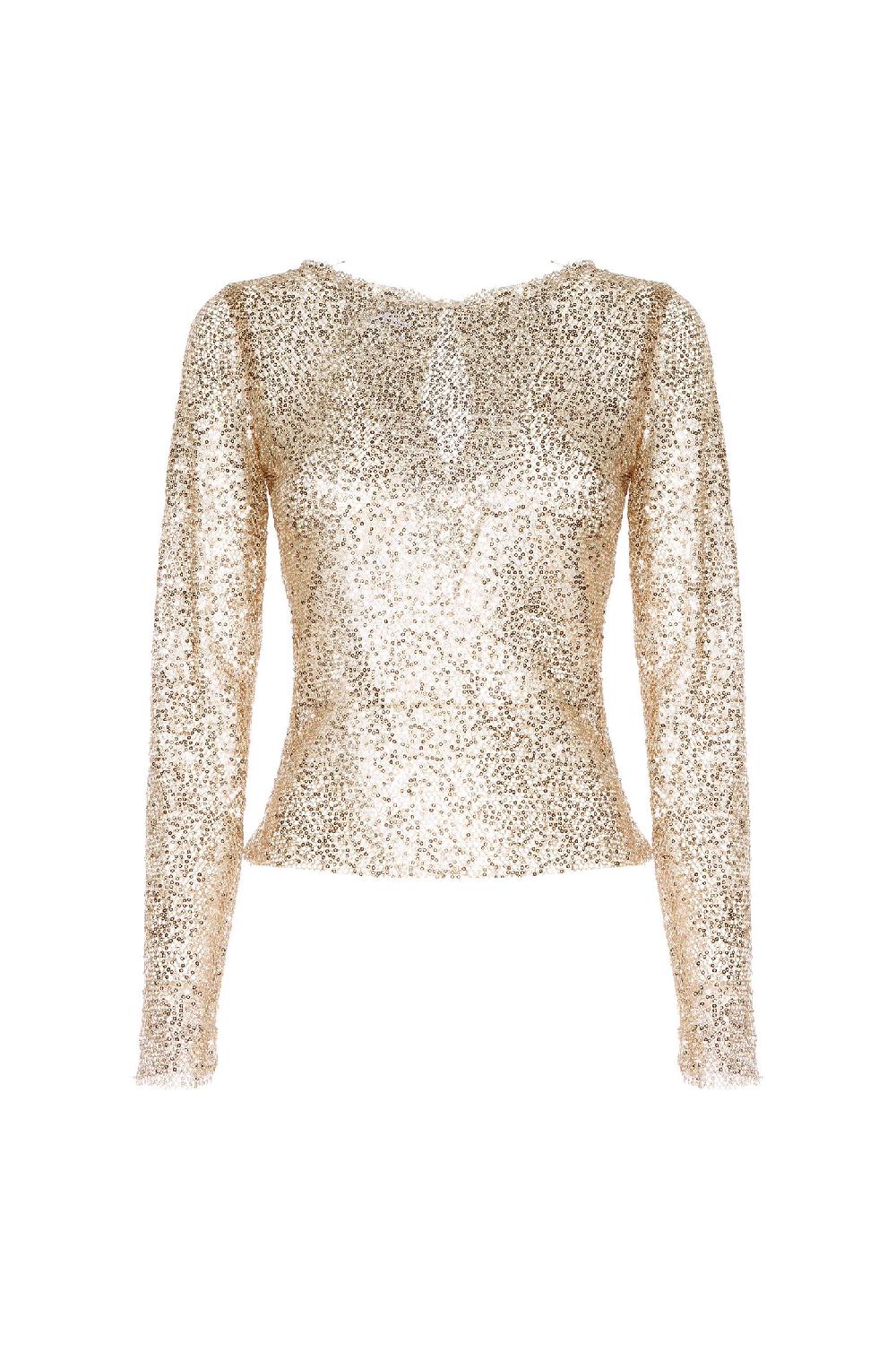 Soallure MAGLIA SCOLLO BARCA PAILLETTES