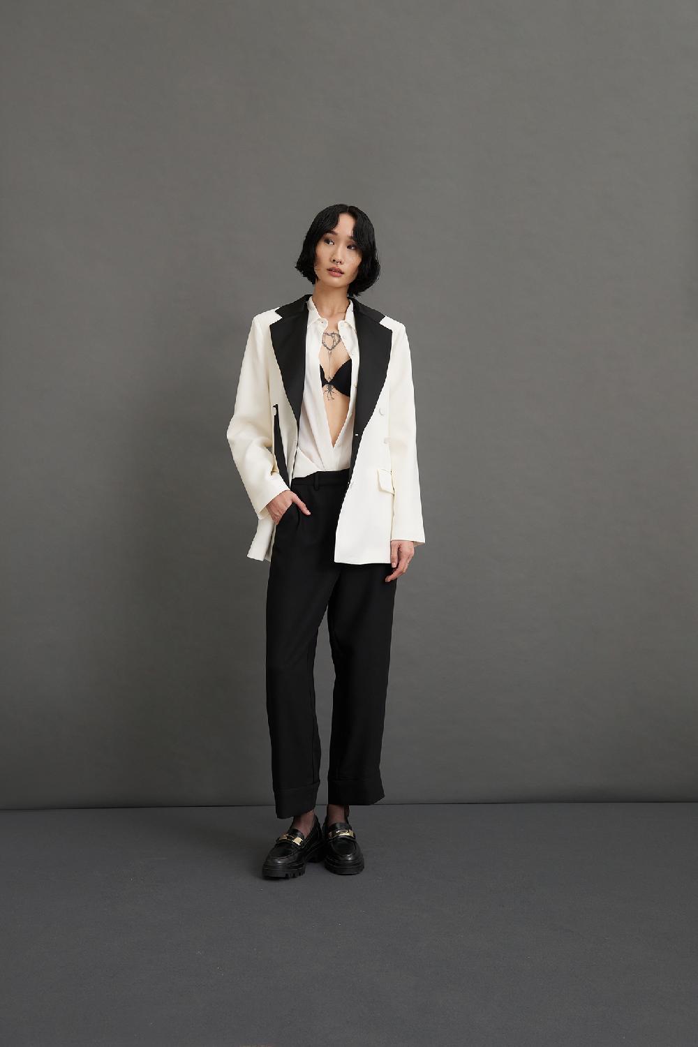 Soallure PANTALONE 7/8 CON RISVOLTO ALTO