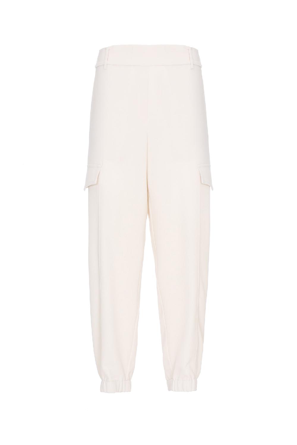 Soallure PANTALONE BASIC CARGO IN CREPE