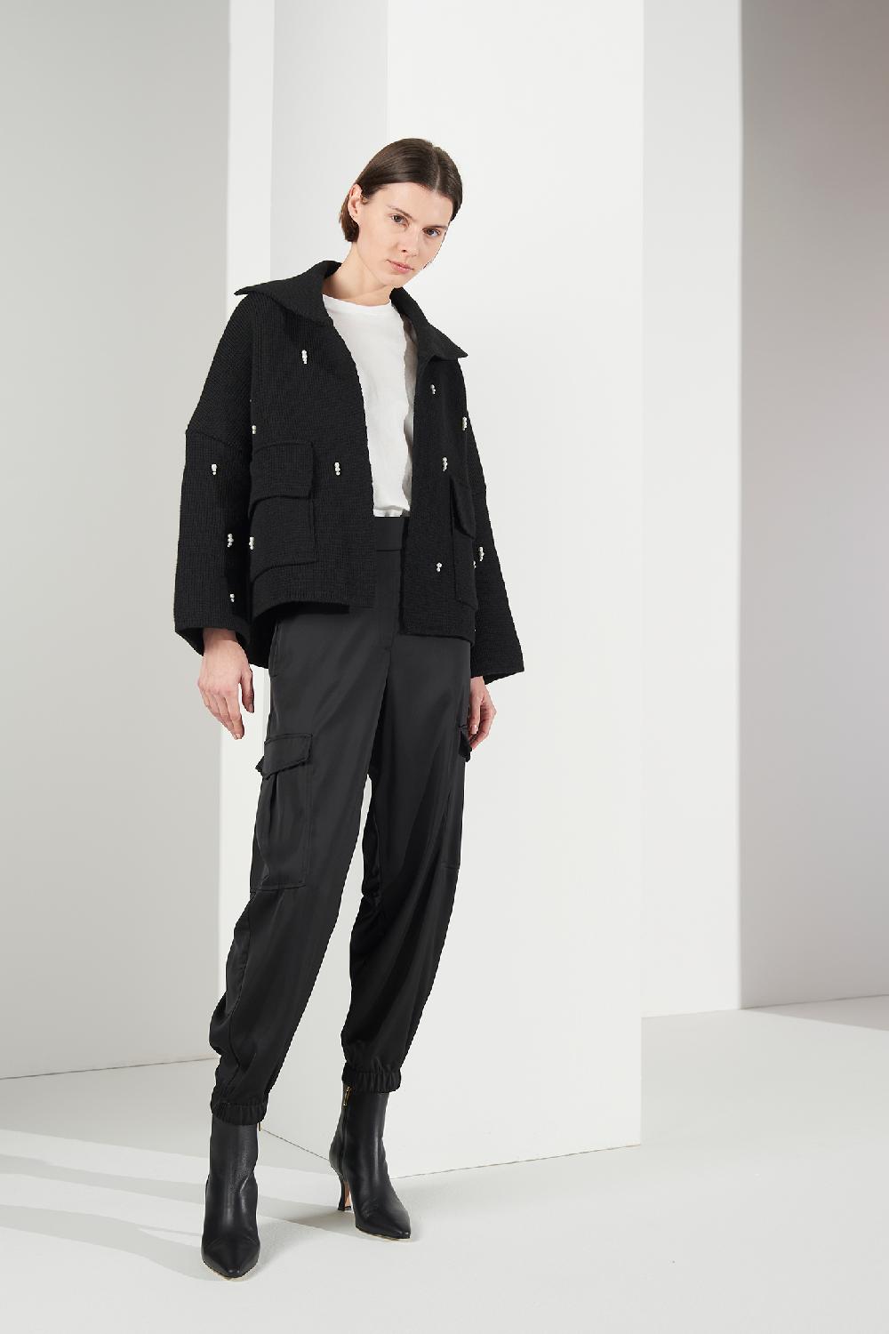 Soallure PANTALONE CARGO IN RASO