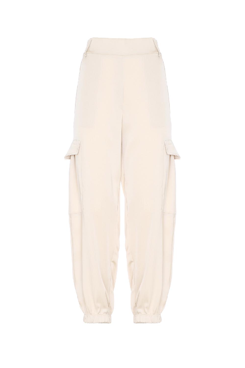 Soallure PANTALONE CARGO IN RASO