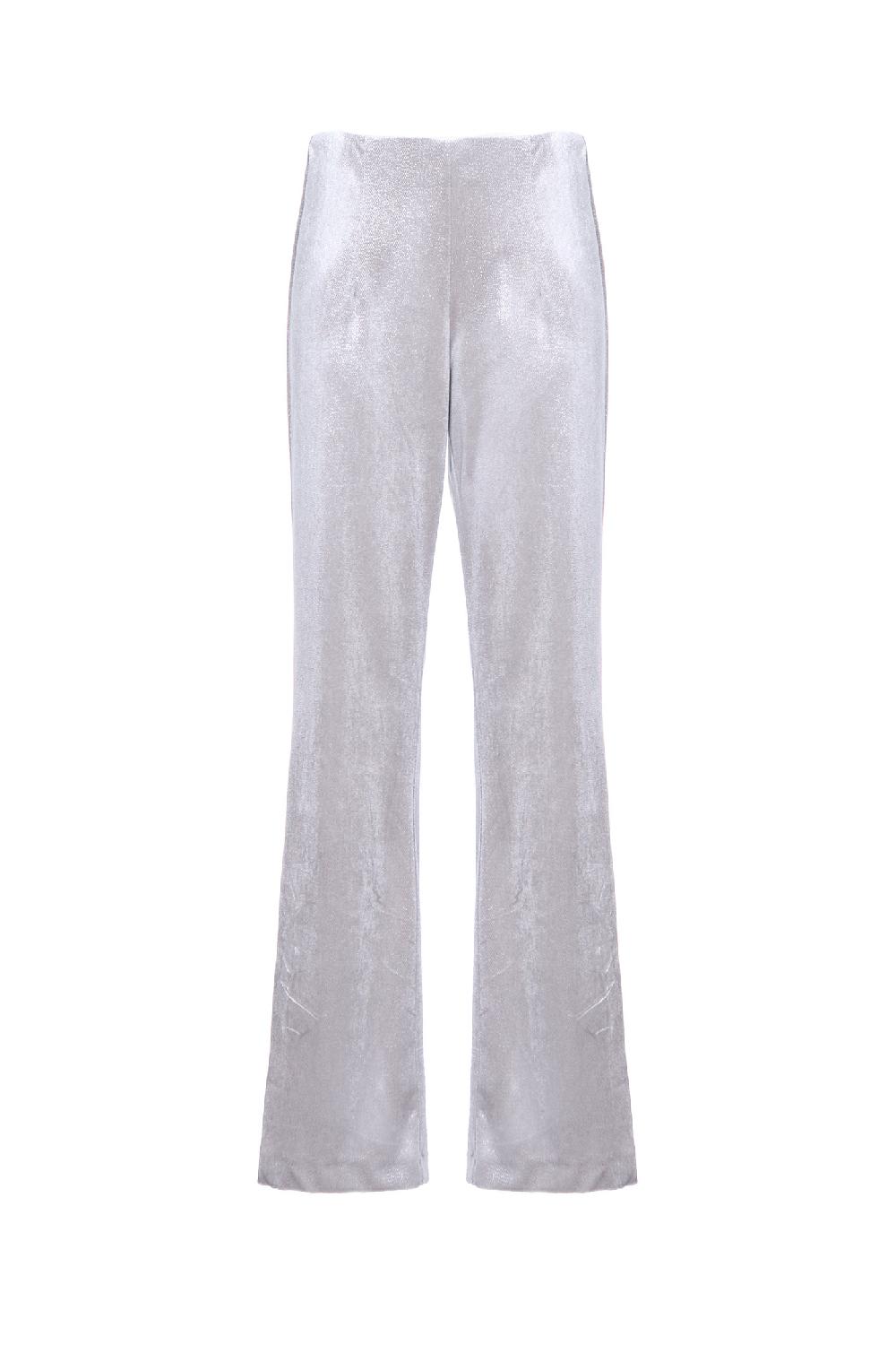 Soallure PANTALONE FLARE IN VELLUTO SPARKLE