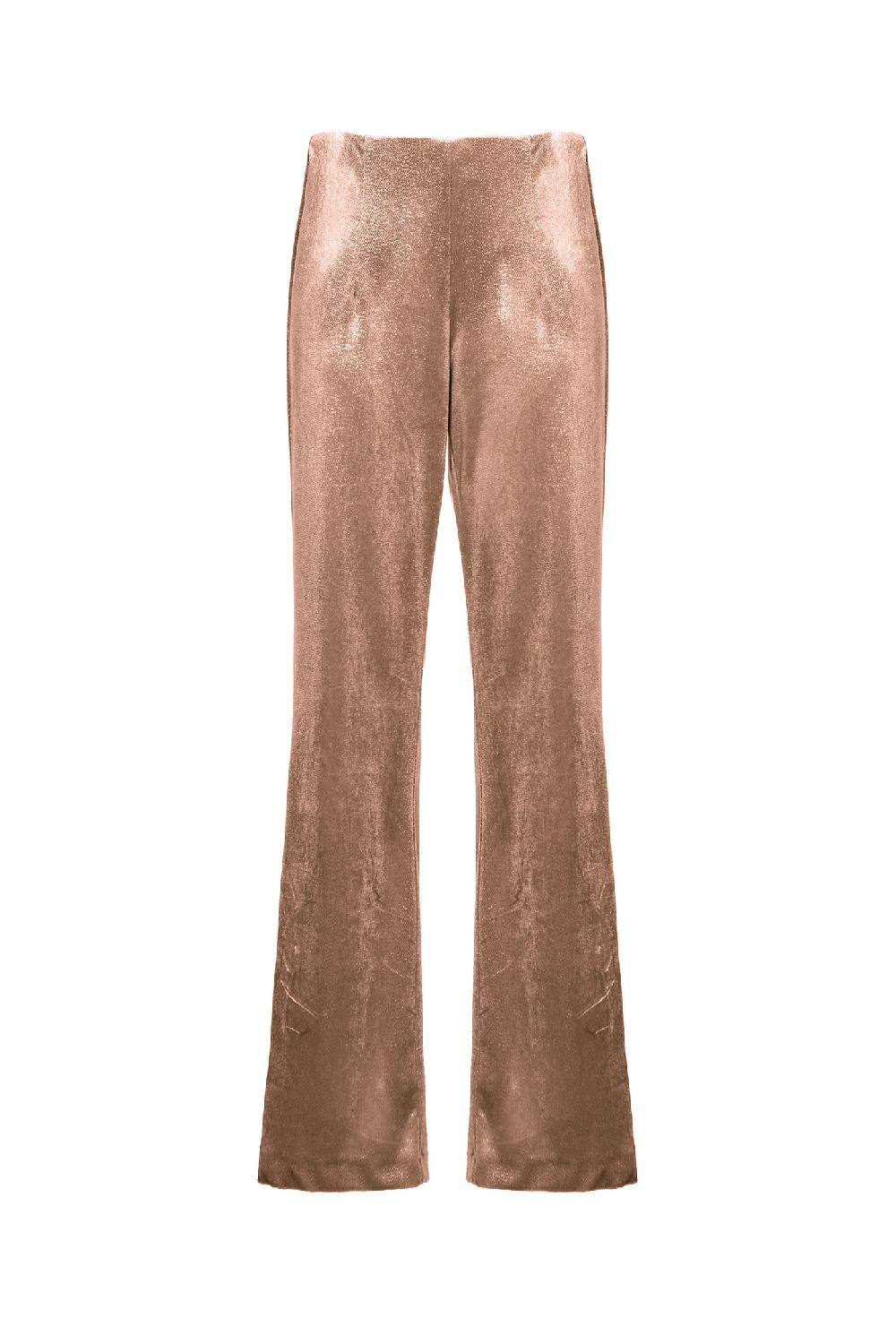 Soallure PANTALONE FLARE IN VELLUTO SPARKLE