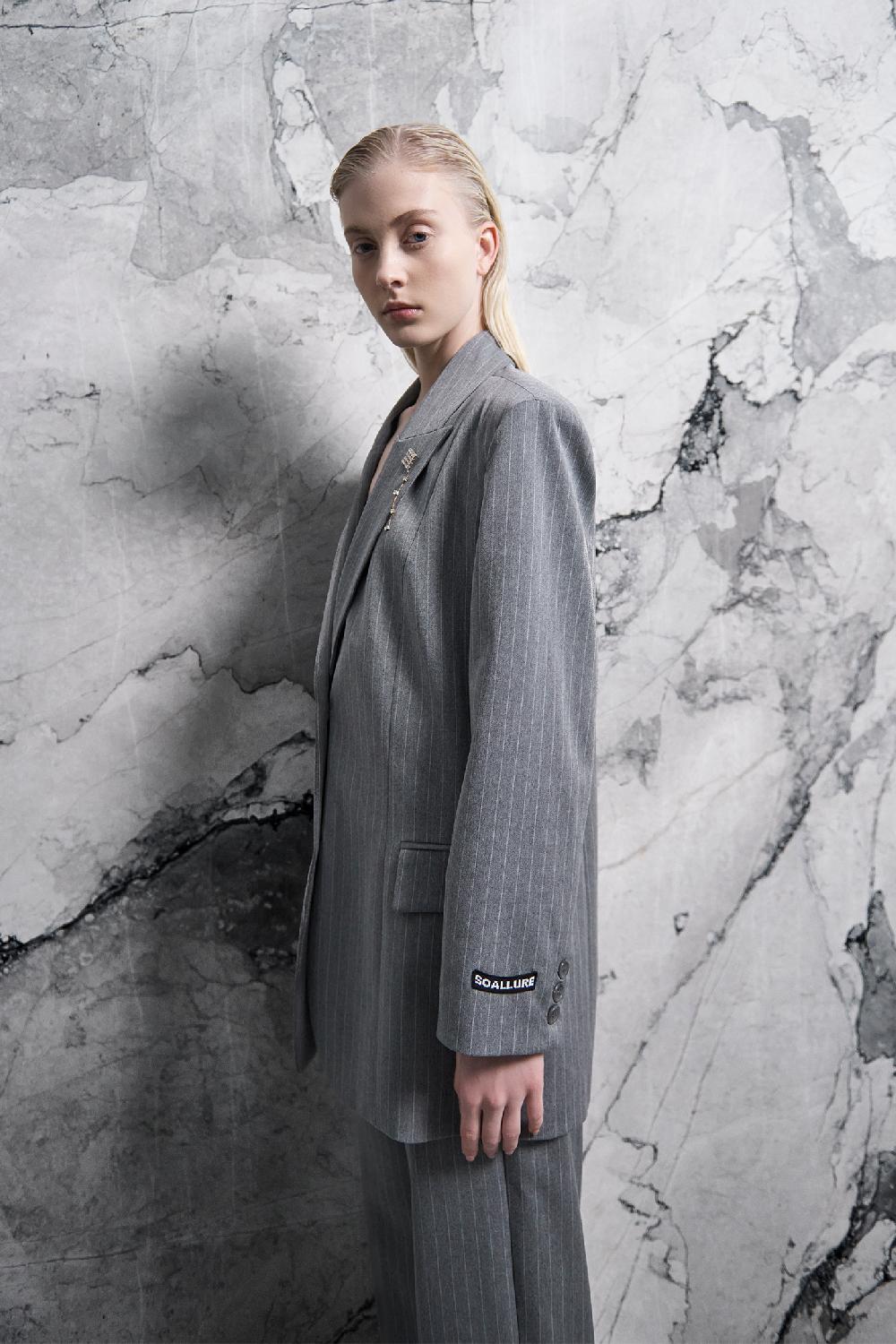 Soallure PANTALONE PALAZZO GESSATO