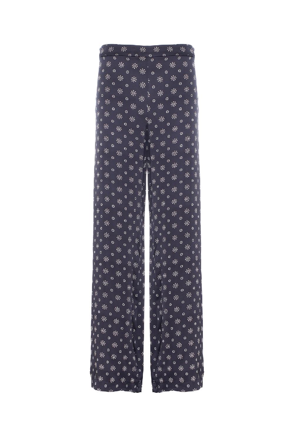 Soallure PANTALONE PALAZZO IN RASO A FANTASIA