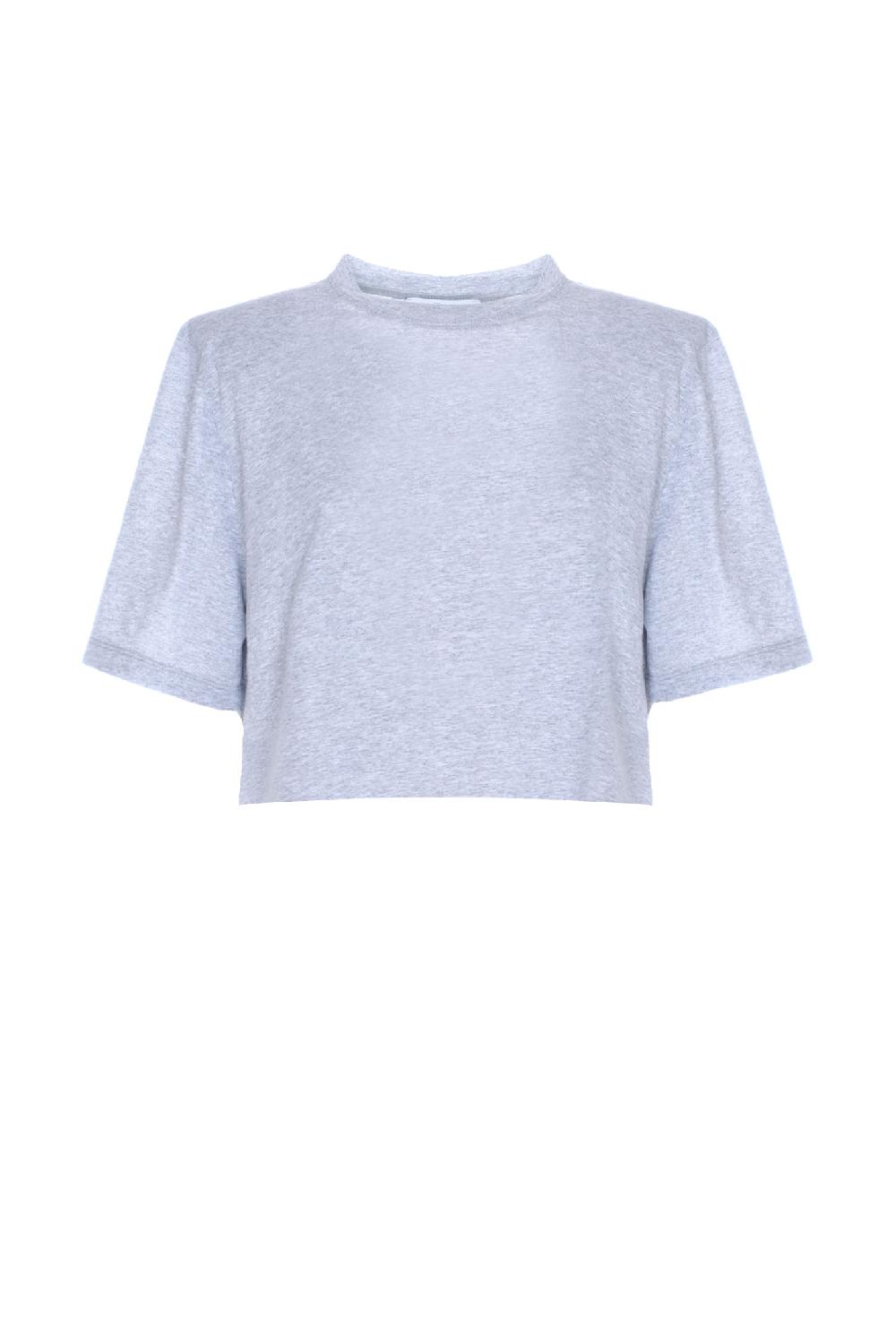 Soallure T-SHIRT BASIC CROP IN JERSEY CON SPALLINE
