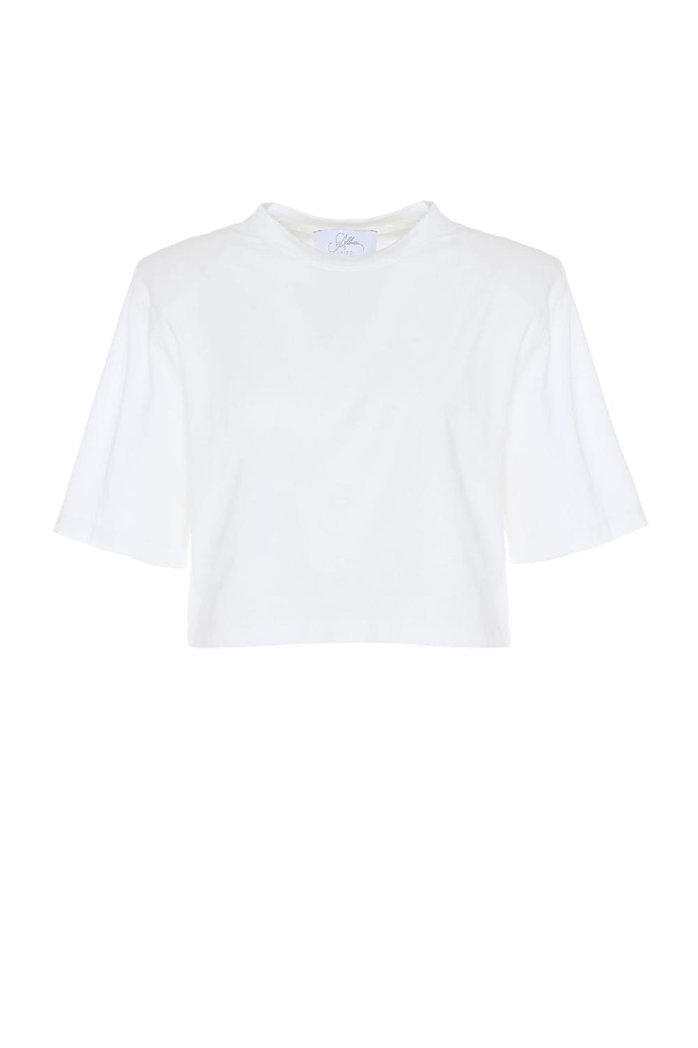 Soallure T-SHIRT BASIC CROP IN JERSEY CON SPALLINE