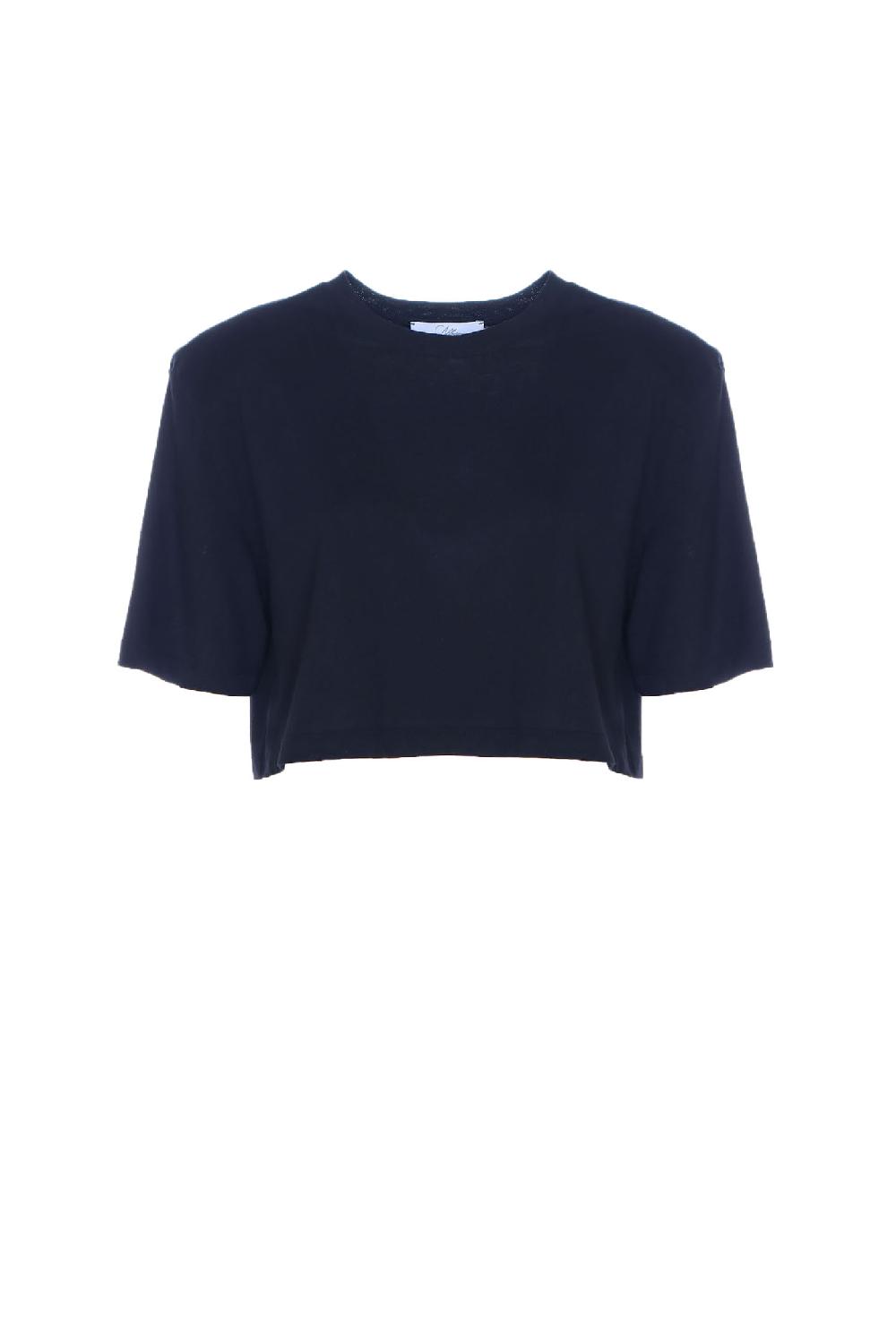 Soallure T-SHIRT BASIC CROP IN JERSEY CON SPALLINE