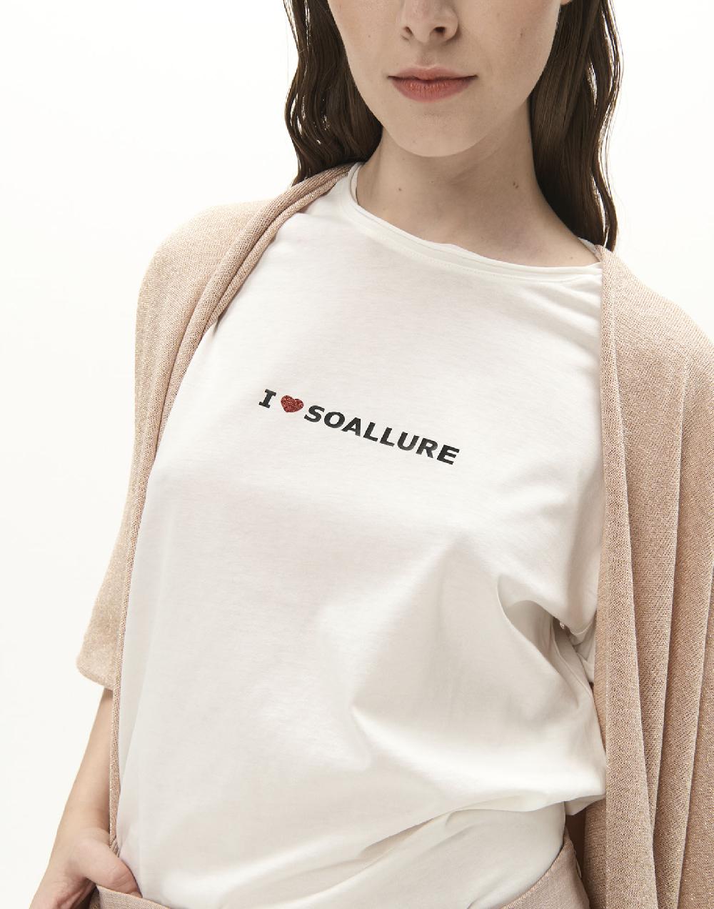 Soallure T-SHIRT BASIC I LOVE SOALLURE IN JERSEY