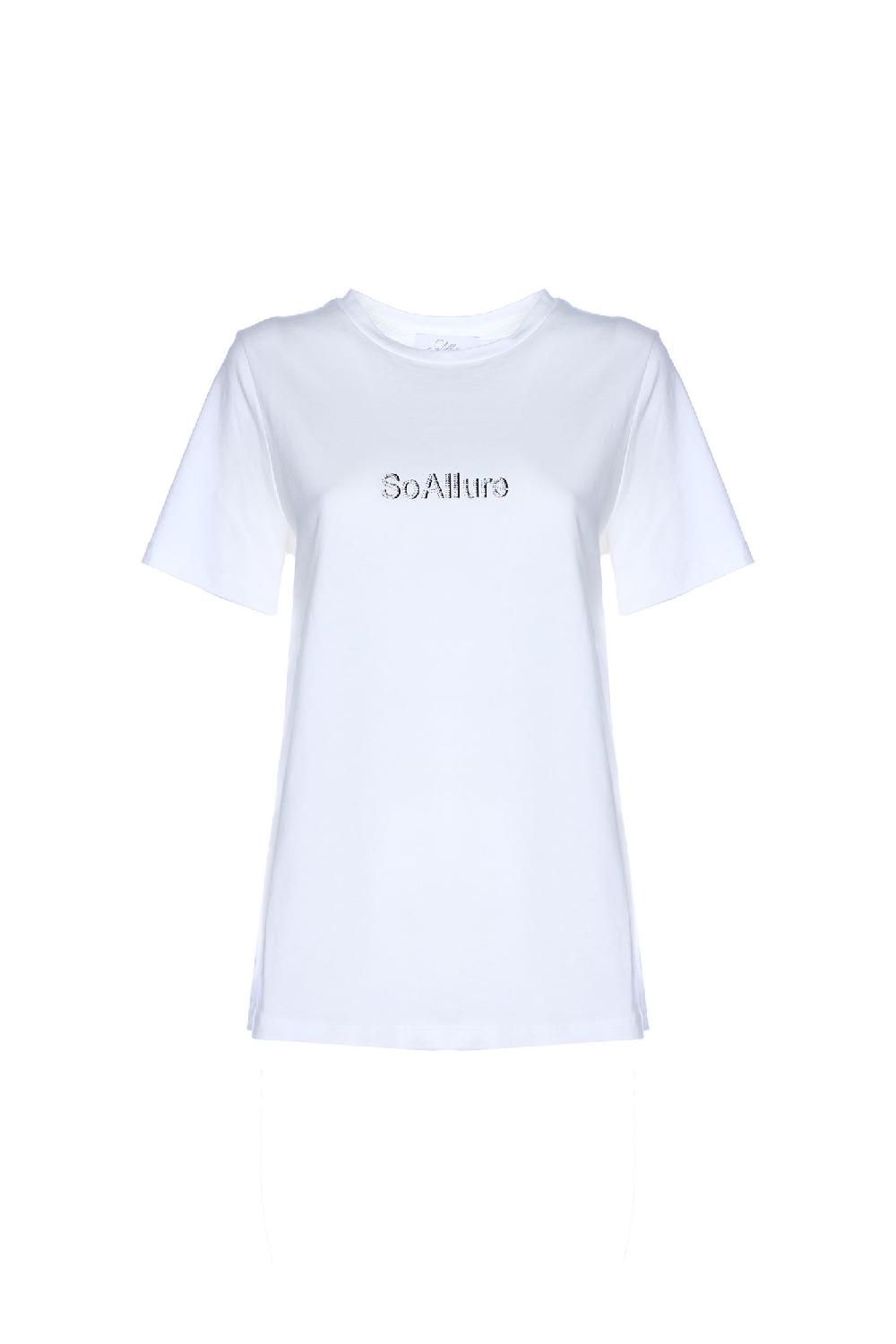 Soallure T-SHIRT STAMPA GLITTER