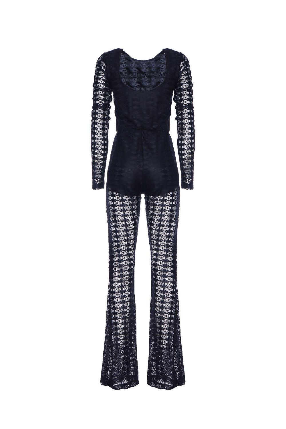 Soallure TUTA SCOLLO A BARCHETTA IN PIZZO STRETCH