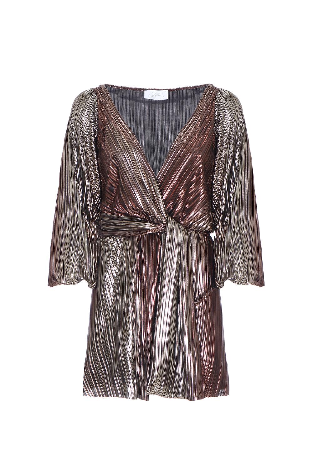 Soallure TUTA CORTA CON SCOLLO A V E MANICHE AMPIE MULTICOLOR