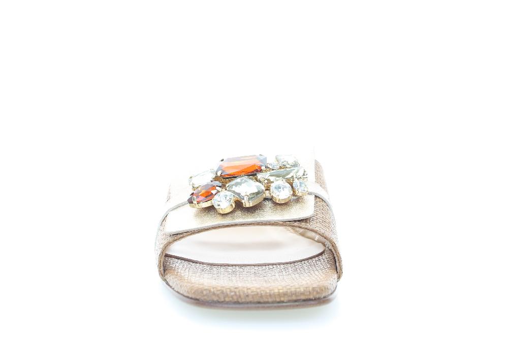 Soffice Sogno Ciabatta In Tessuto E Pelle