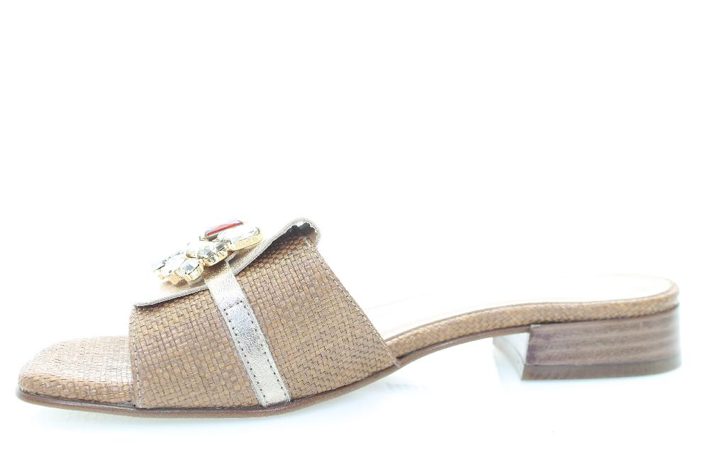 Soffice Sogno Ciabatta In Tessuto E Pelle