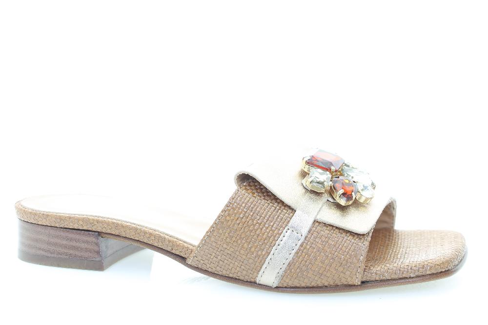 Soffice Sogno Ciabatta in tessuto e pelle