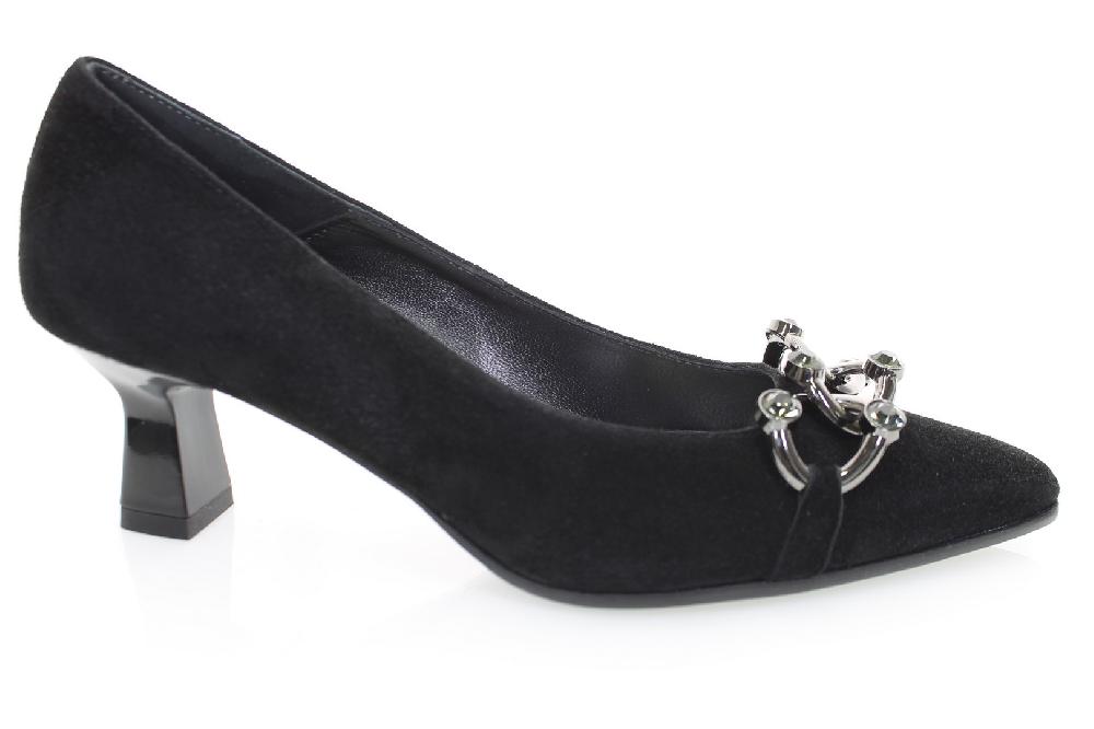 Soffice Sogno Décolleté in camoscio con ornamento