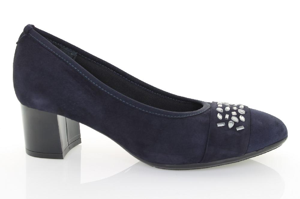 Soffice Sogno Décolleté In Camoscio Con Strass