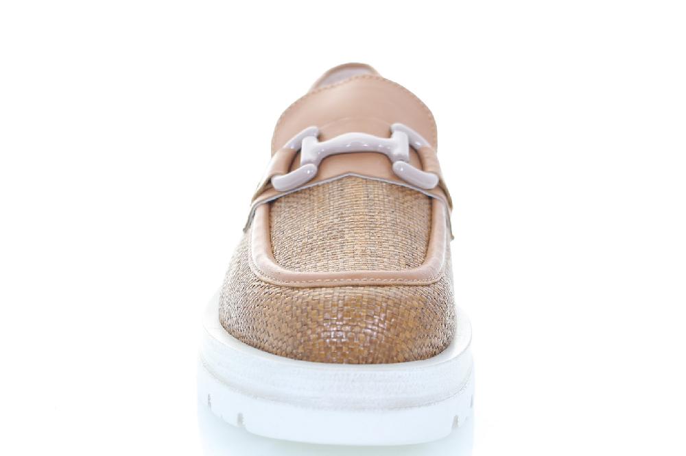 Soffice Sogno Mocassino In Tessuto E Pelle