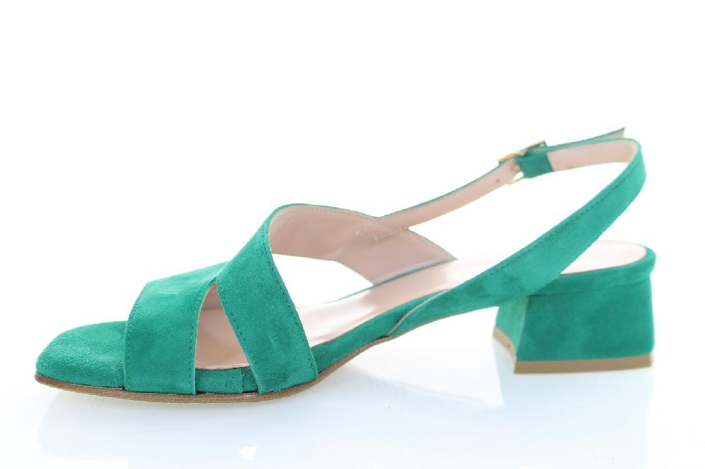 Soffice Sogno Sandalo In Camoscio Tacco Basso