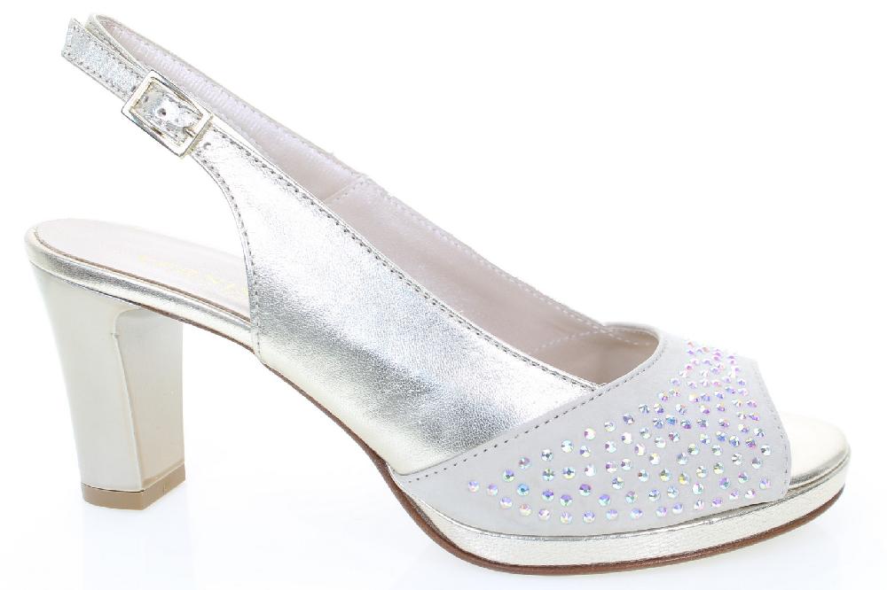 Soffice Sogno Sandalo In Laminato E Camoscio