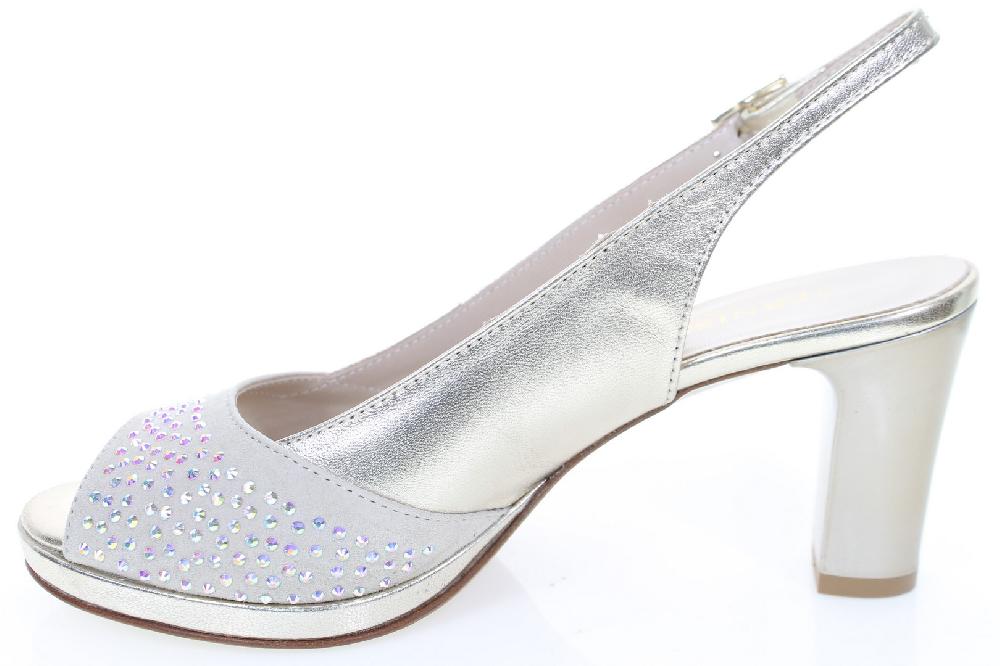 Soffice Sogno Sandalo In Laminato E Camoscio