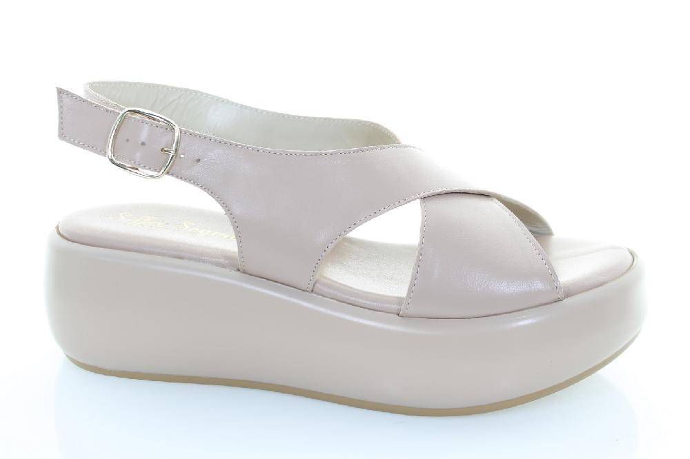 Soffice Sogno Sandalo in pelle a fasce incrociate