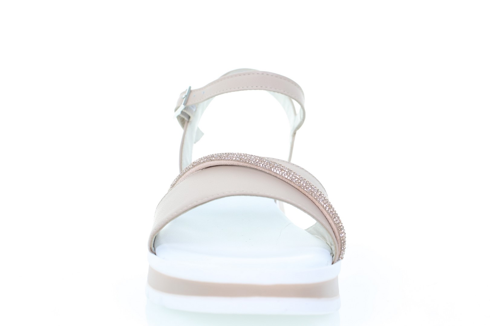 Soffice Sogno Sandalo In Pelle Con Ornamento