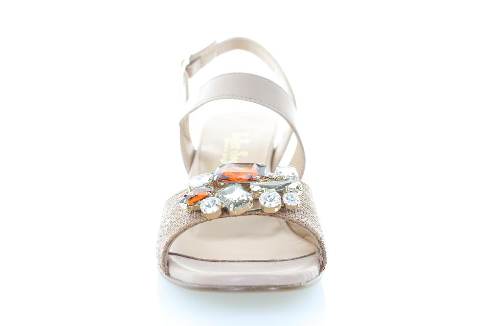 Soffice Sogno Sandalo In Pelle E Tessuto