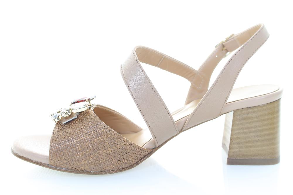 Soffice Sogno Sandalo In Pelle E Tessuto