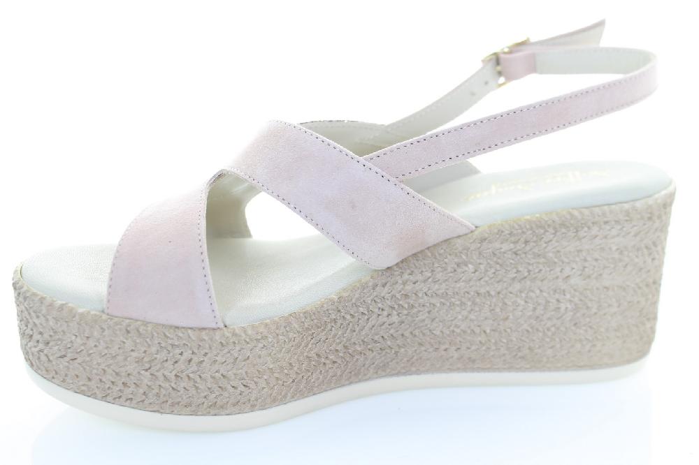 Soffice Sogno Sandalo In Pelle E Tessuto Glitter