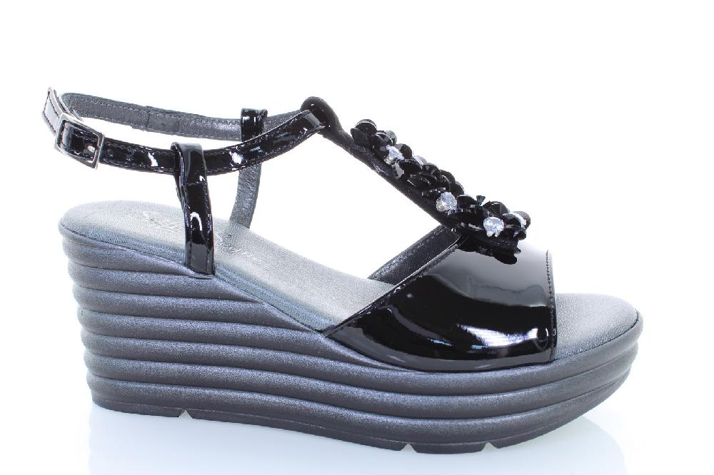 Soffice Sogno Sandalo In Pelle Effetto Vernice