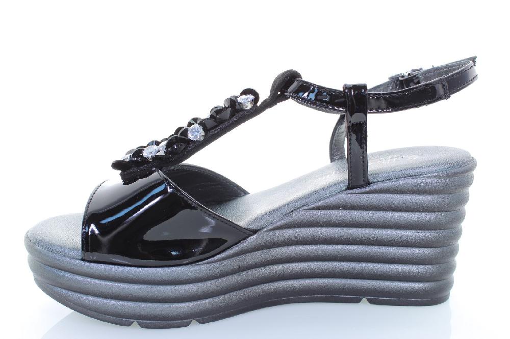 Soffice Sogno Sandalo In Pelle Effetto Vernice