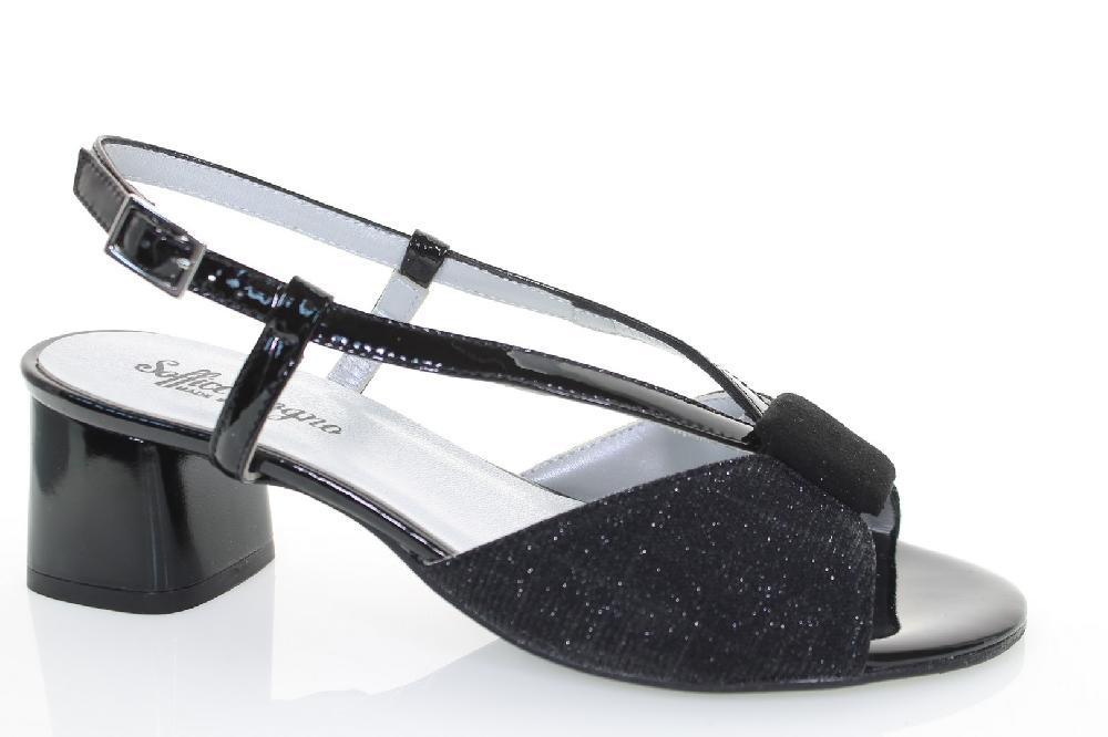 Soffice Sogno Sandalo in tessuto e vernice