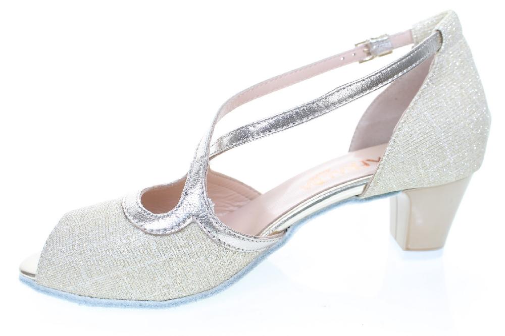 Soffice Sogno Scarpa Da Ballo In Tessuto Glitter