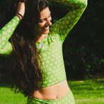 Sort of looser Eco-Crop Top_Flowers