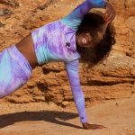 Sort of looser Eco-Crop Top Yoga_Violet