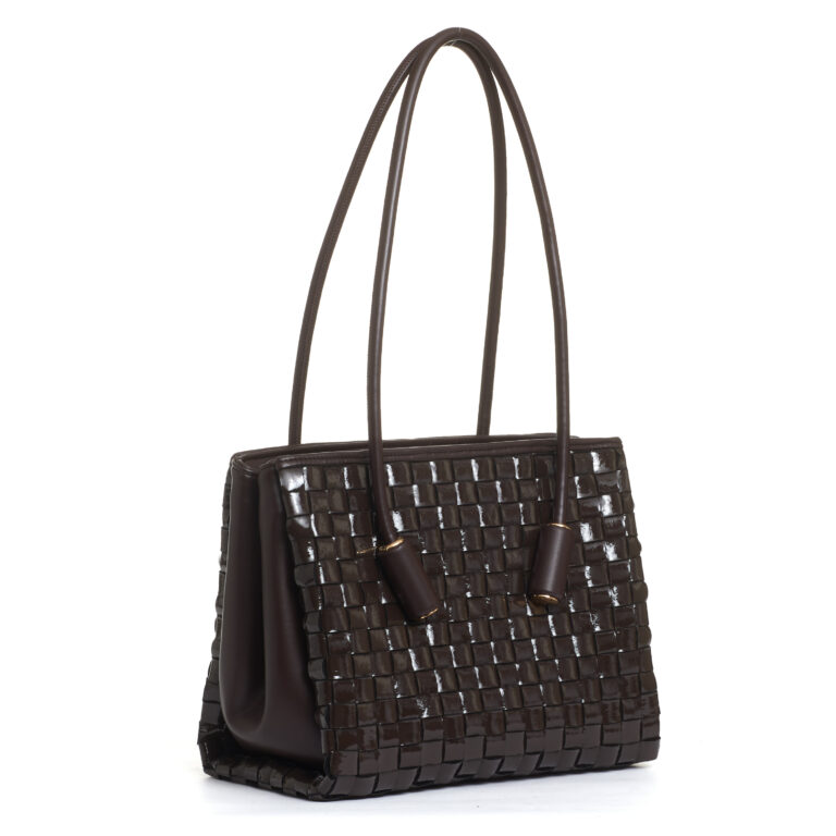 Sorelle Perego Borsa Intreccio In Naplak Testa Di Moro