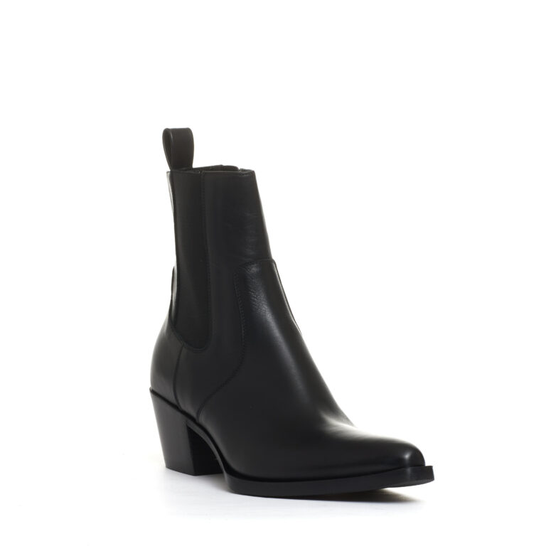 Sorelle Perego Camperos Con Elastici Pelle Nero Tacco 50 Mm