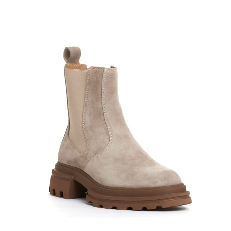 Sorelle Perego Chelsea Boot Elastico Camoscio Beige