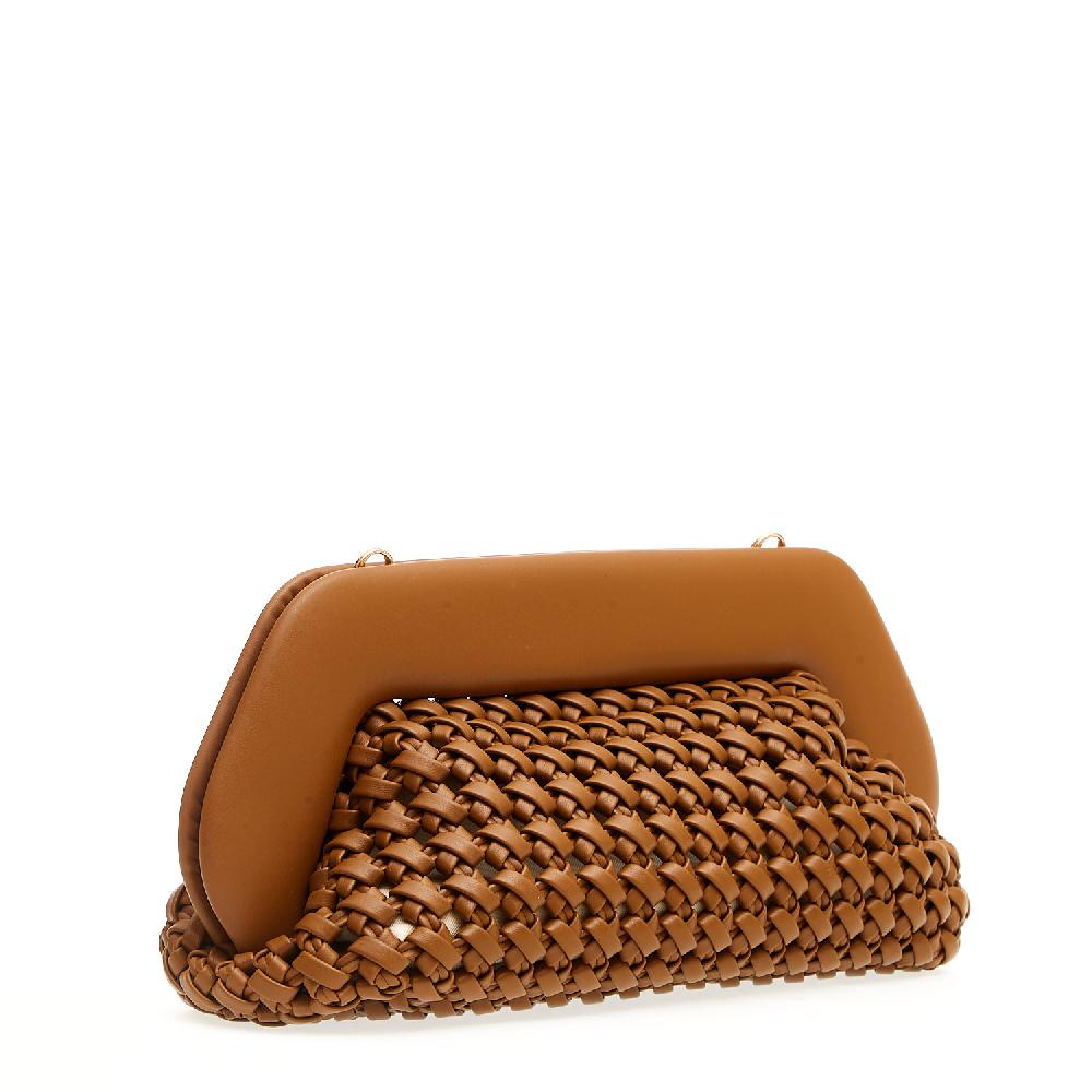 Sorelle Perego Clutch Grande Pelle Intrecciata Cuoio