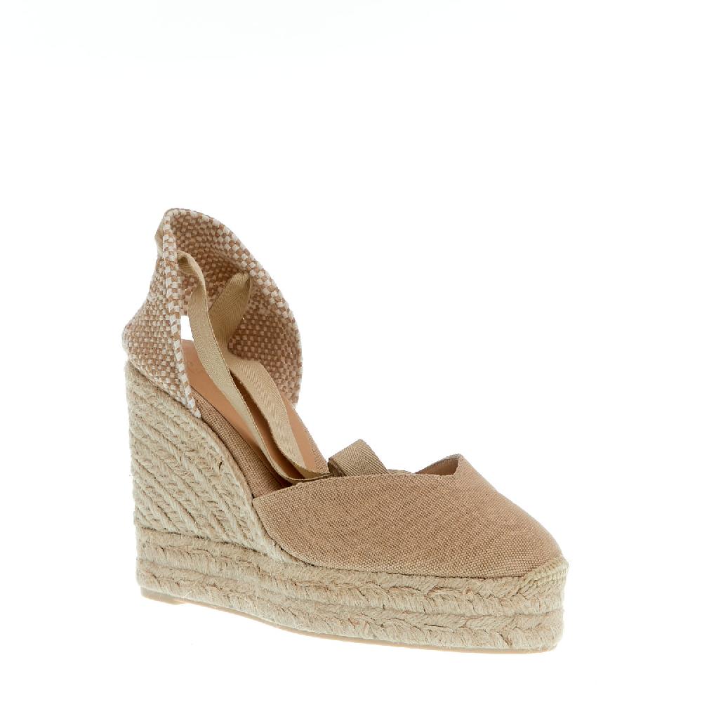 Sorelle Perego Espadrilla Zeppa 110 Mm Tessuto Beige