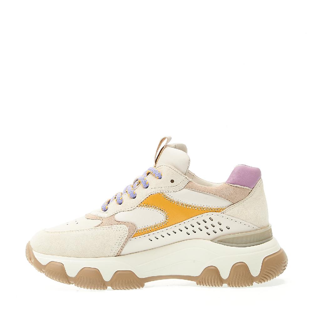 Sorelle Perego Hyperactive In Pelle Panna Spoiler Stringhe Lilla