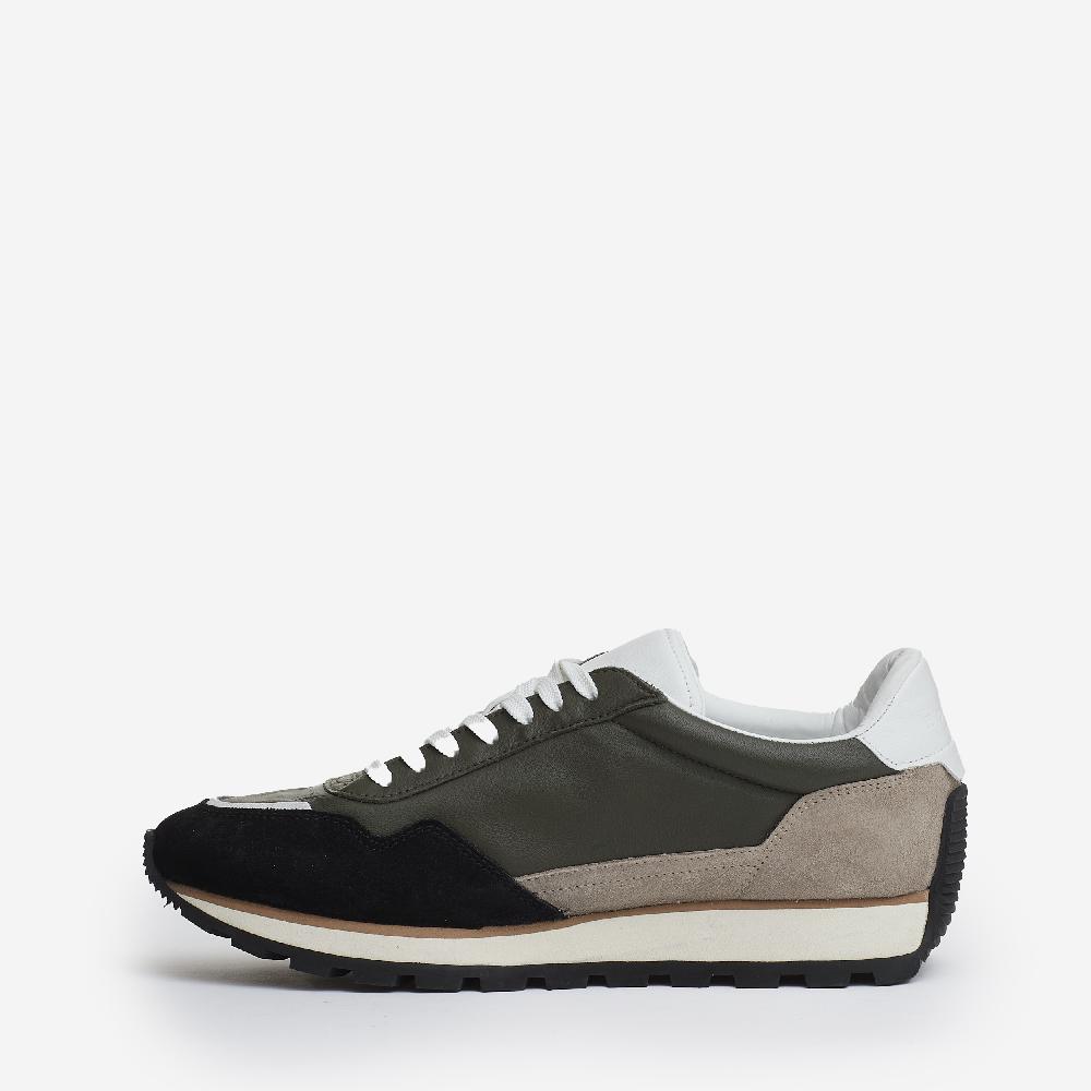 Sorelle Perego Running 86er Pelle Verde Camoscio Beige E Nero