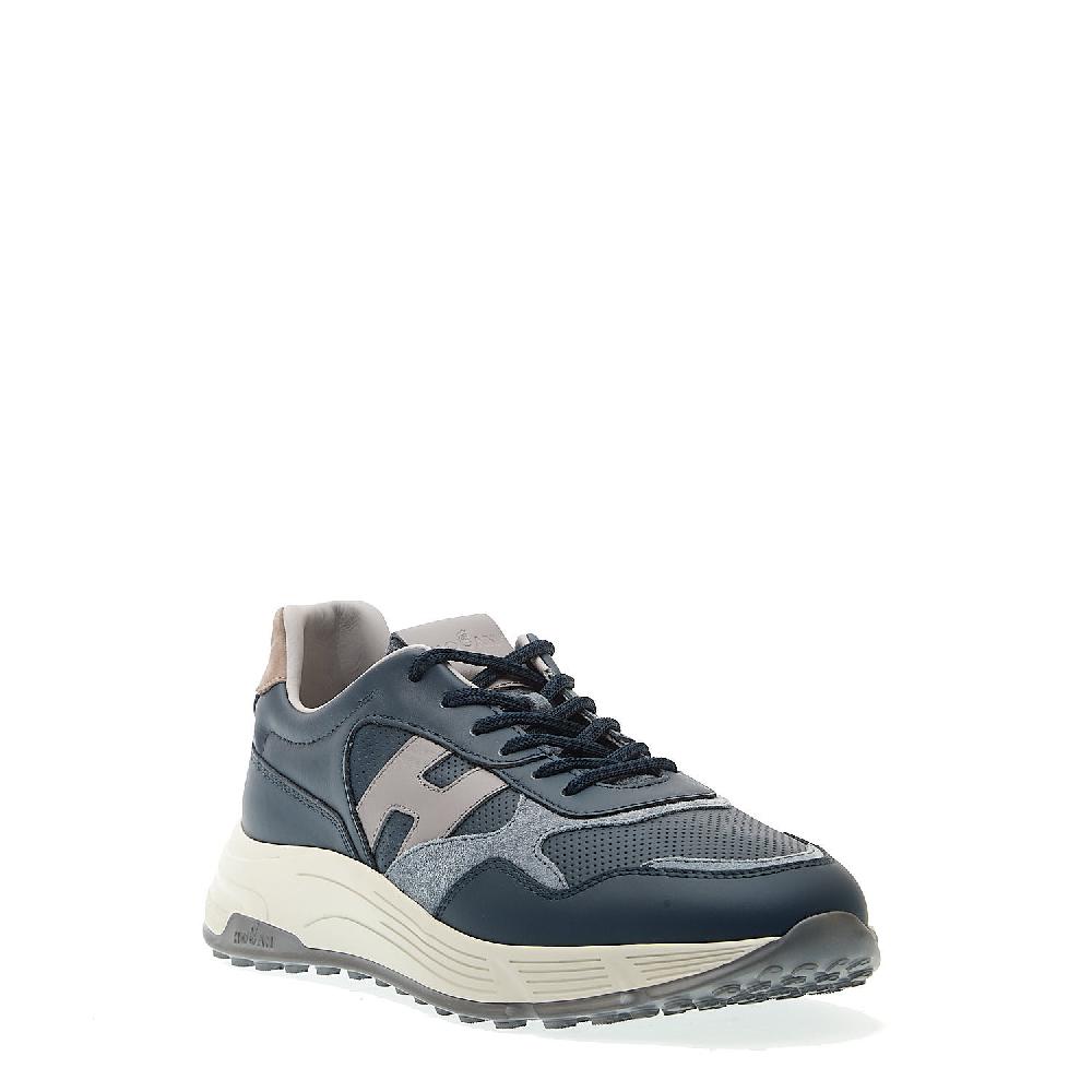 Sorelle Perego Sneakers Hyperlight Pelle Blu E Camoscio