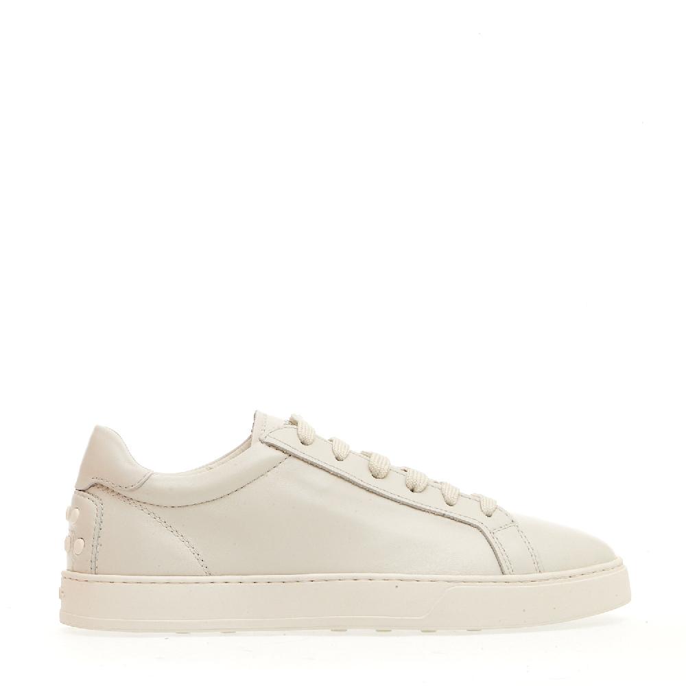 Sorelle Perego Sneakers In Pelle Bianco Fondo Cassetta