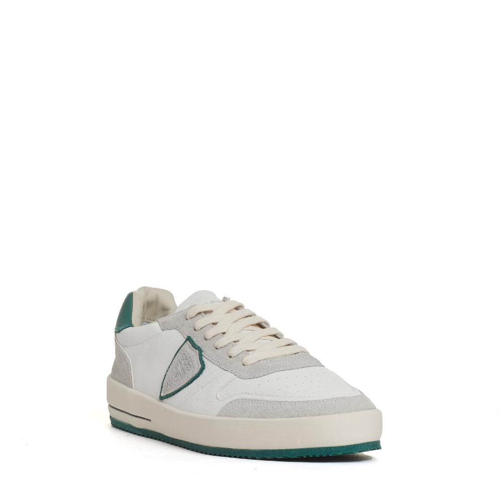 Sorelle Perego Sneakers Nice Pelle Bianco Spoiler Verde